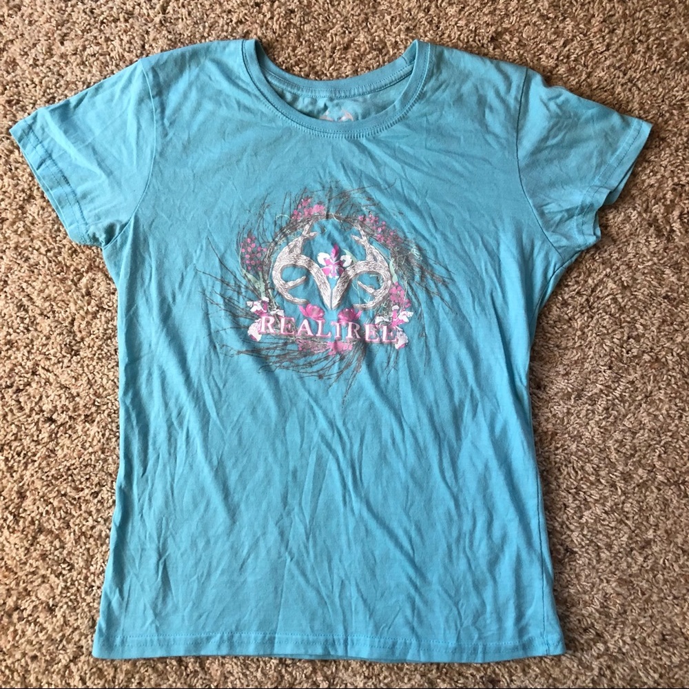 Realtree Women’s Antlers Floral T-Shirt Size M